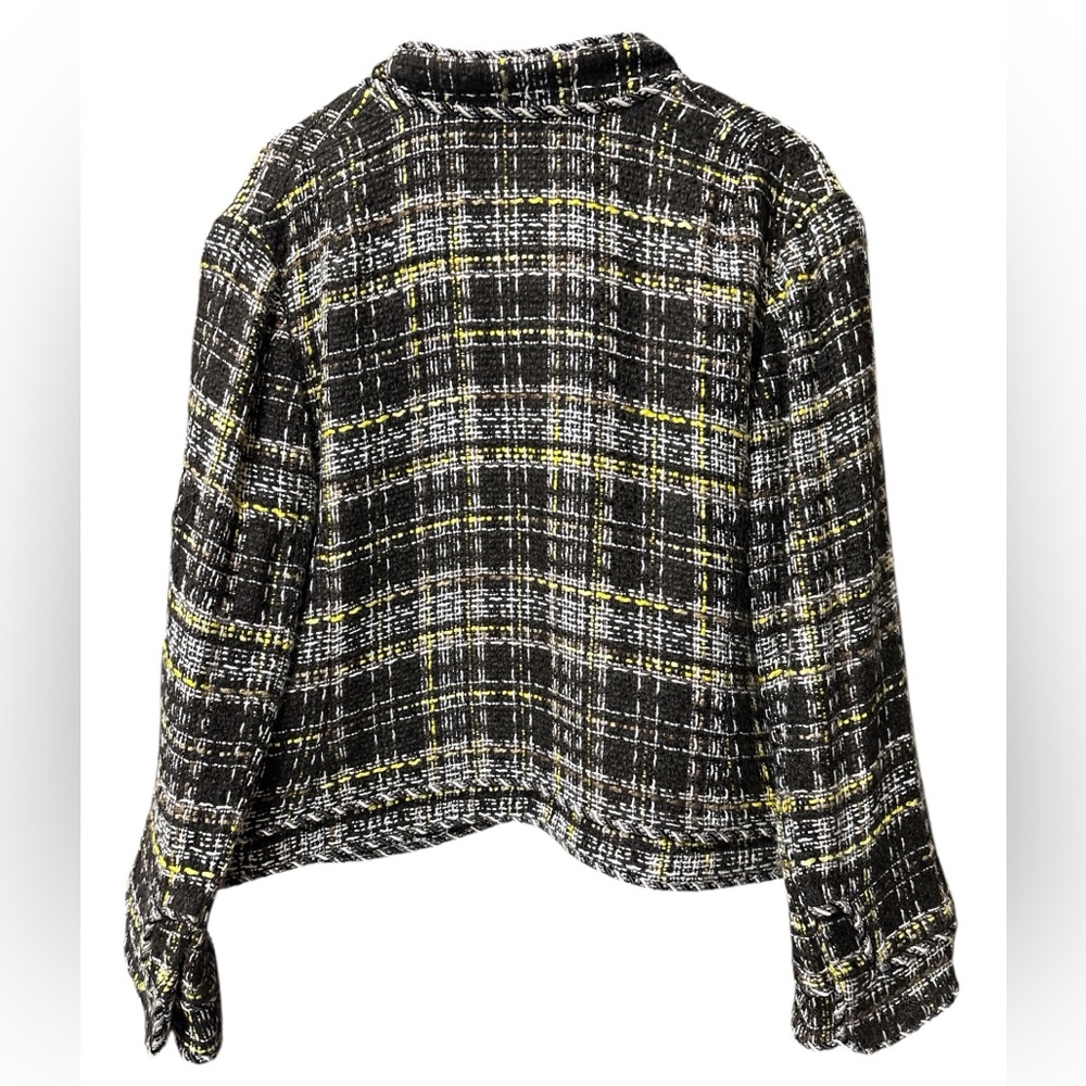 NWT Grace Elements Tweed Blazer | Brown, Yellow & Cream | Size 14W - Picture 6 of 6